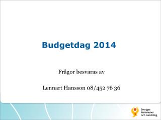Budgetdag 2014