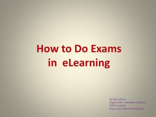 How to Do Exams in eLearning