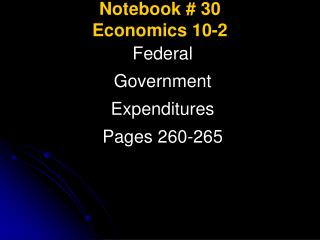 Notebook # 30 Economics 10-2