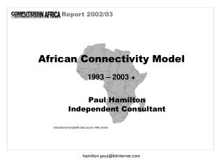 African Connectivity Model 1993 – 2003 +