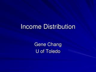 Income Distribution