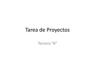 Tarea de Proyectos