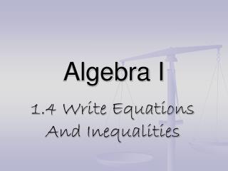 Algebra I