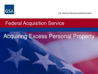 Acquiring Excess Personal Property