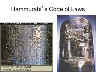 Hammurabi ’ s Code of Laws