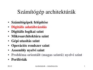 Számítógép architektúrák