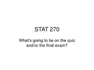 STAT 270