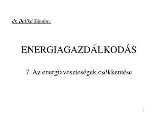 ENERGIAGAZDÁLKODÁS