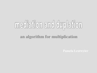 mediation and duplation