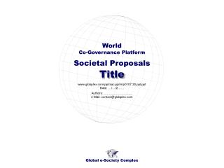 Societal Proposals