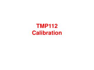 TMP112 Calibration