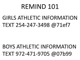 REMIND 101