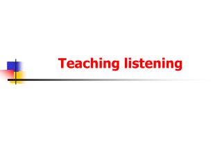 PPT - Teaching listening PowerPoint Presentation, free download - ID ...