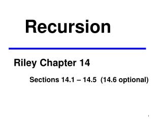 Recursion