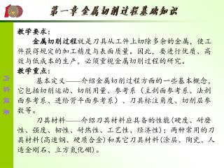 教学要求 :