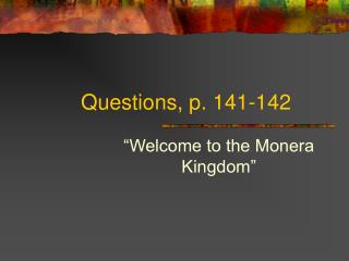 Questions, p. 141-142