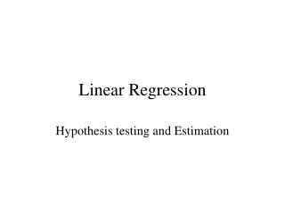 Linear Regression