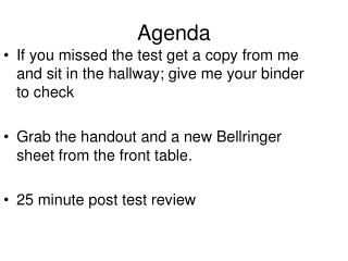 Agenda