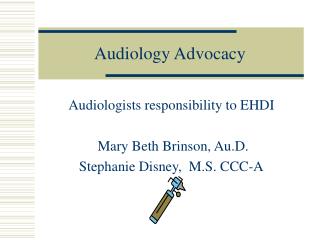 Audiology Advocacy