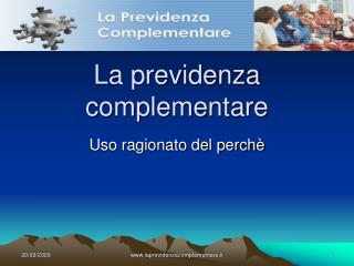 La previdenza complementare