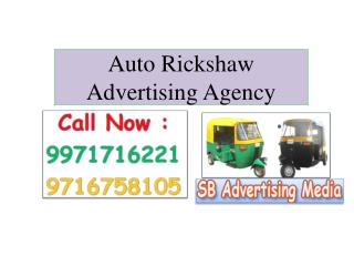 Auto rickshaw advertising agency in delhi