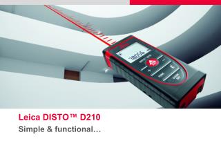 Leica DISTO™ D210 Simple &amp; functional…