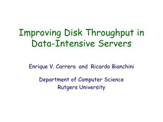 Improving Disk Throughput in Data-Intensive Servers