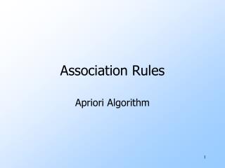 Association Rules