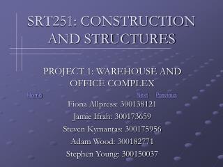 SRT251: CONSTRUCTION AND STRUCTURES
