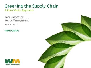 Greening the Supply Chain