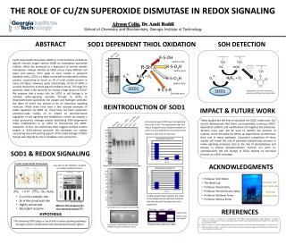 THE ROLE OF CU/ZN SUPEROXIDE DISMUTASE IN REDOX SIGNALING