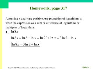 Homework, page 317