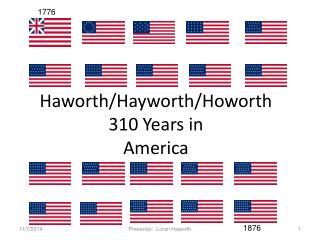 Haworth/Hayworth/Howorth 310 Years in America