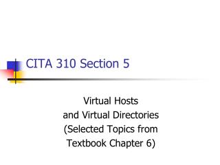 CITA 310 Section 5