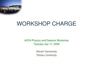 WORKSHOP CHARGE