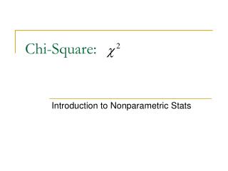 Chi-Square: