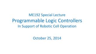 Programmable Logic Controllers