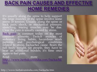 Back Pain Causes and Effective Home Remedies