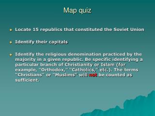 Map quiz