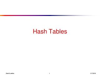 Hash Tables