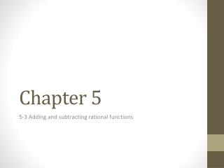 Chapter 5