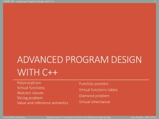 Advanced Program Design with C++