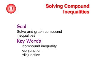 Solving Compound Inequalities