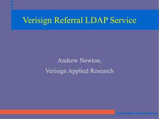 Verisign Referral LDAP Service