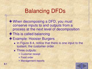 Balancing DFDs