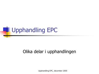 Upphandling EPC