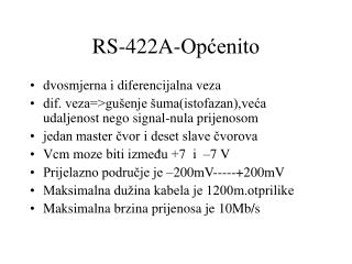 RS-422A-Općenito