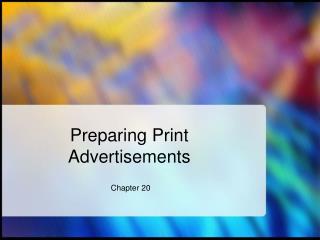 Preparing Print Advertisements