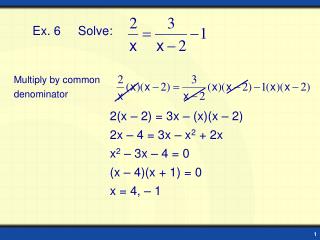 Ex. 6 Solve: