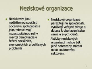 Neziskové organizace